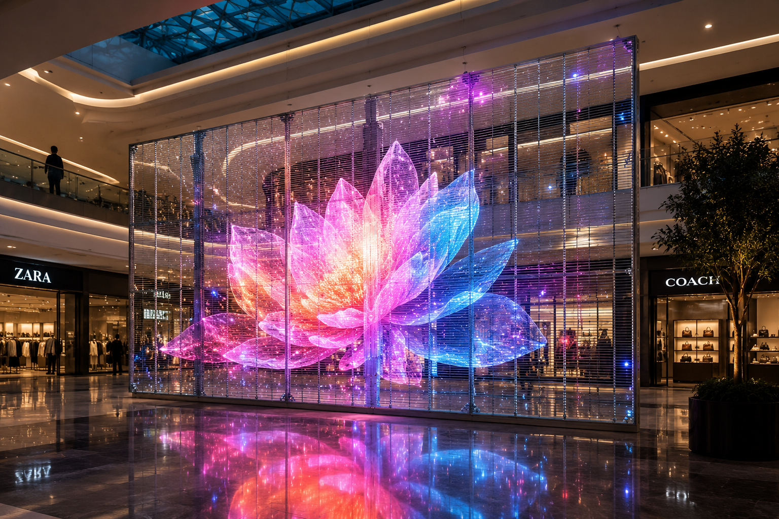 Prism IN transparent LED display hero background