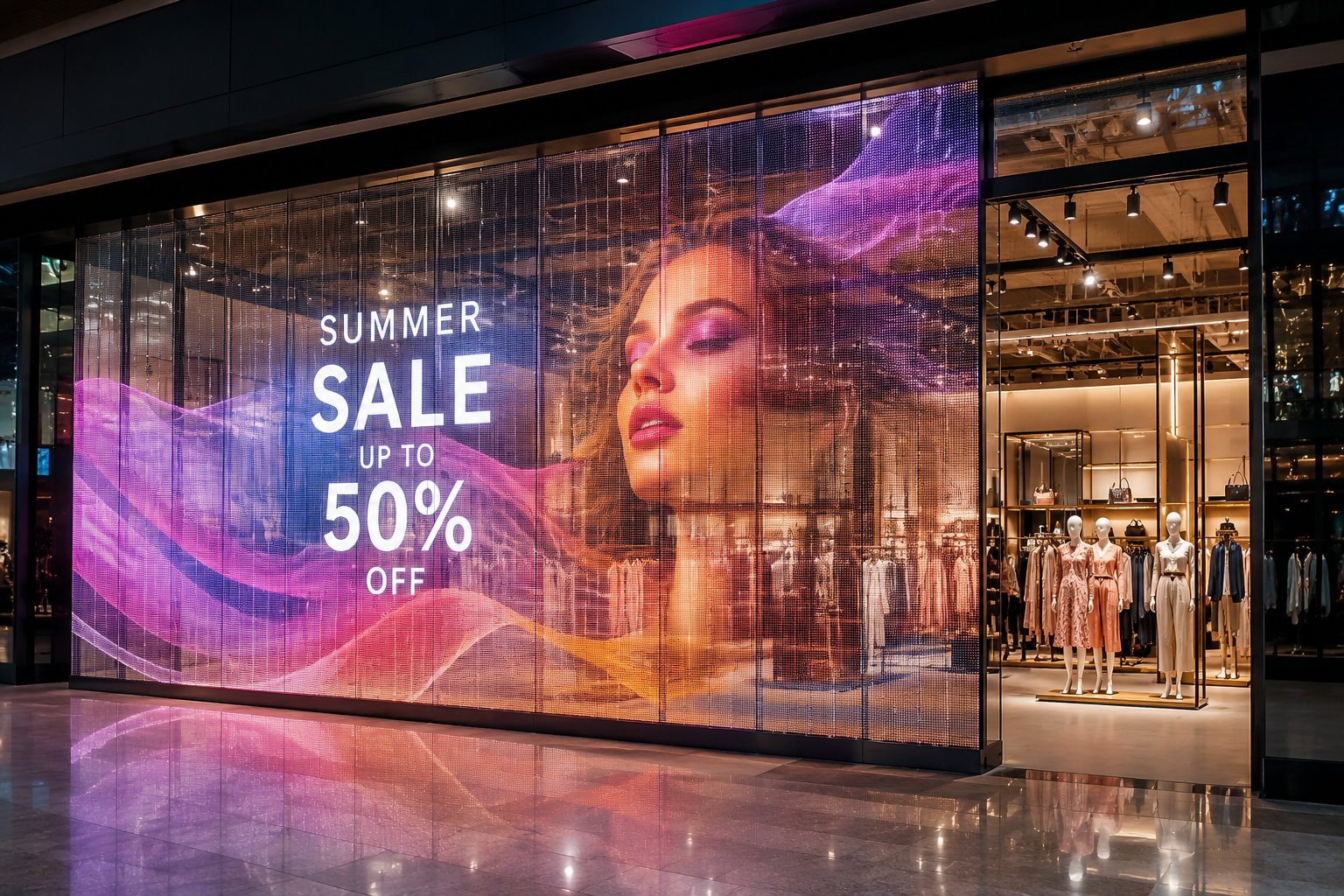 Transparent LED Videowall
